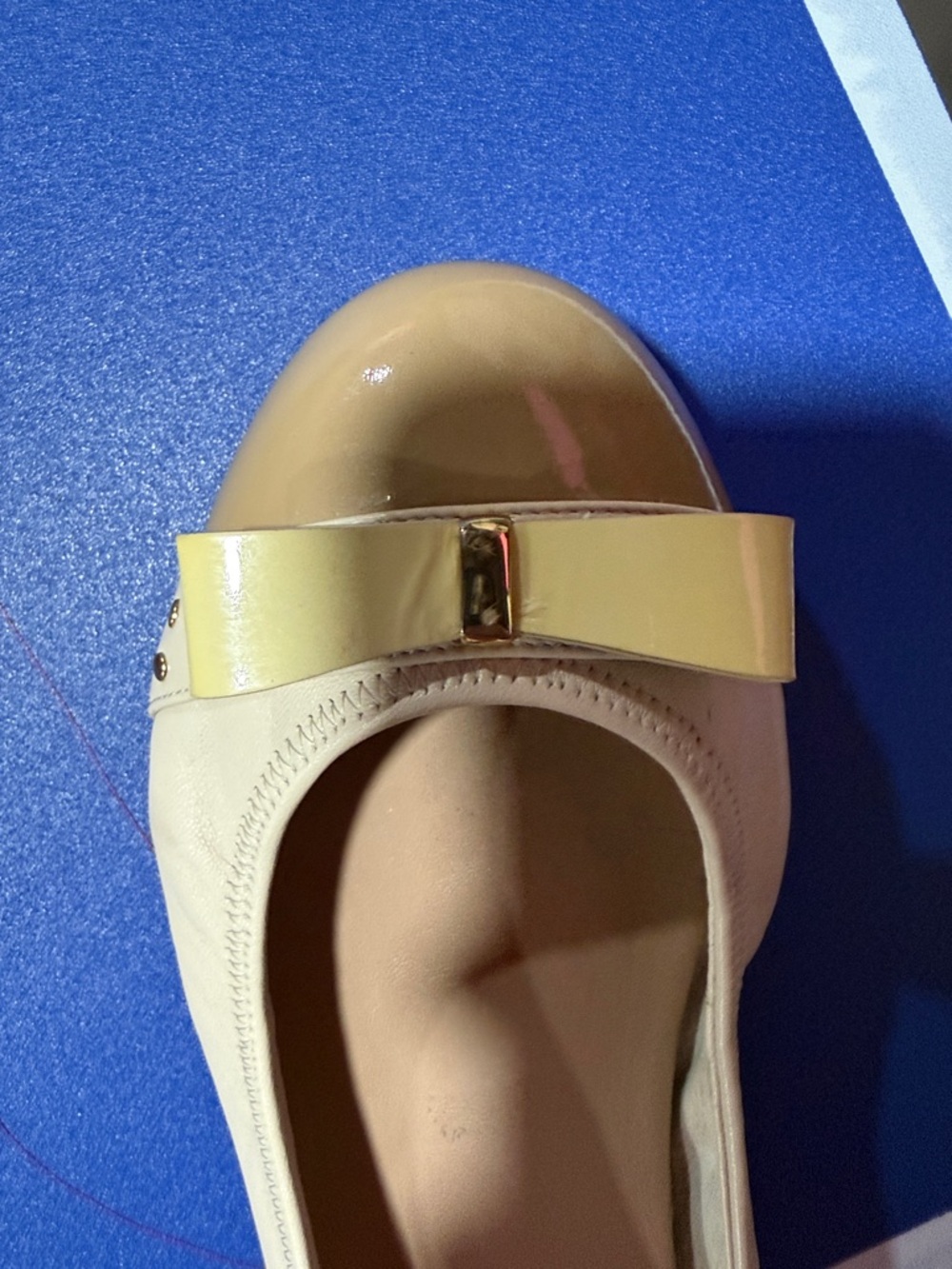 Cole Haan Cream Leather Ballet Flats - Picture 4 of 4